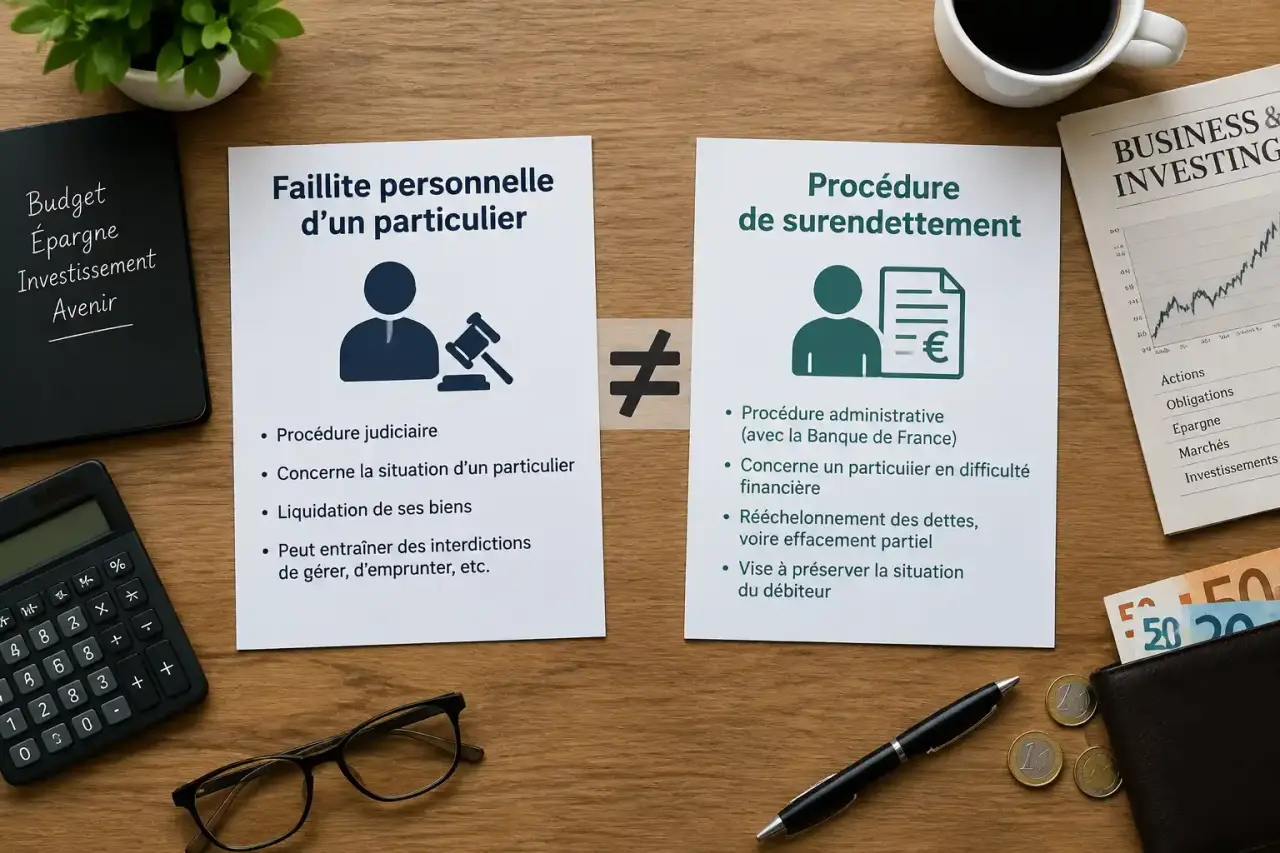 La faillite personnelle d’un particulier n’est pas la procédure de surendettement