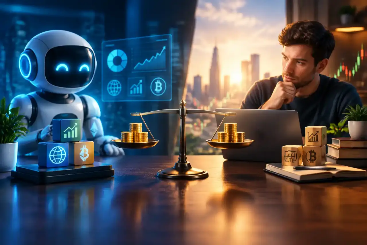 Comparaison entre un portefeuille piloté par robot et une sélection d'ETF
