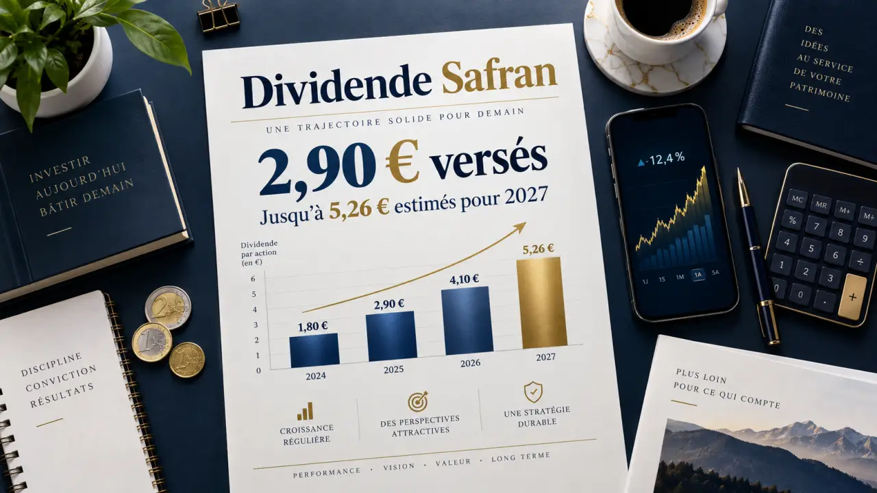 Dividende Safran : 2,90 € versés, jusqu’à 5,26 € estimés pour 2027