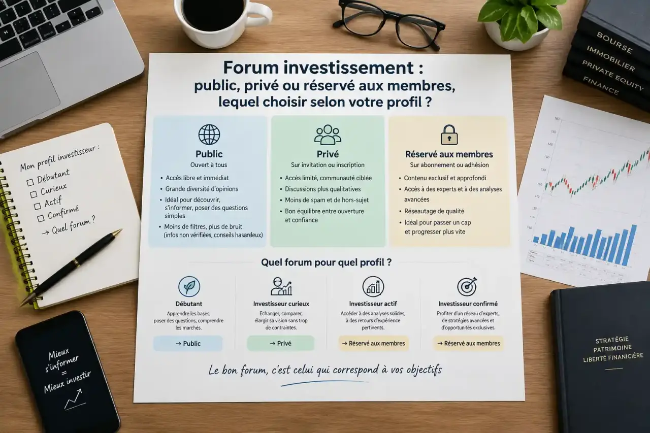 Forum investissement : public, privé ou réservé aux membres, lequel choisir selon votre profil ?