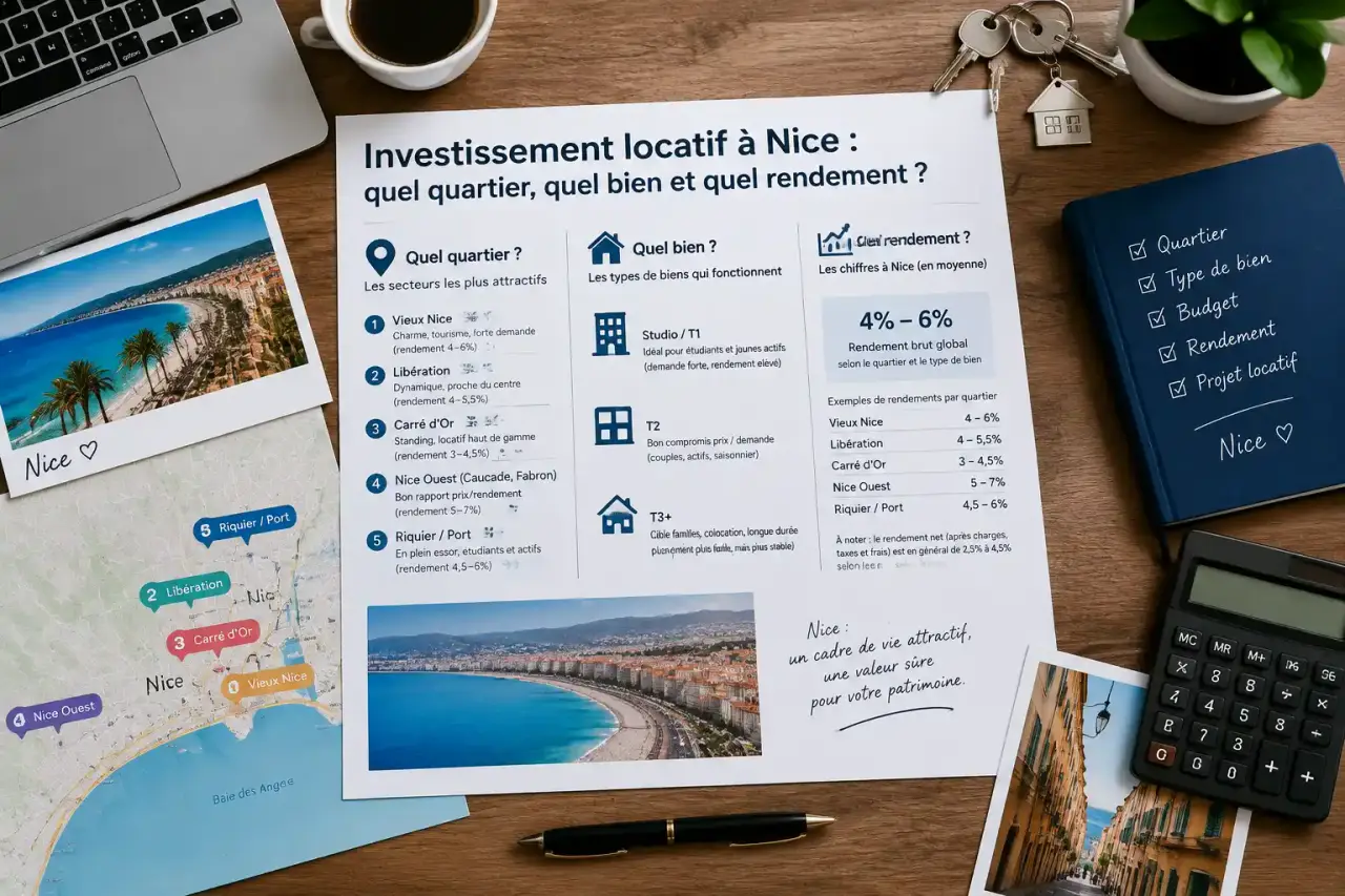 Investissement locatif à Nice : quel quartier, quel bien et quel rendement ?