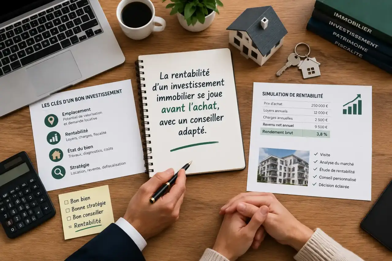 La rentabilité d’un investissement immobilier se joue avant l’achat, avec un conseiller adapté